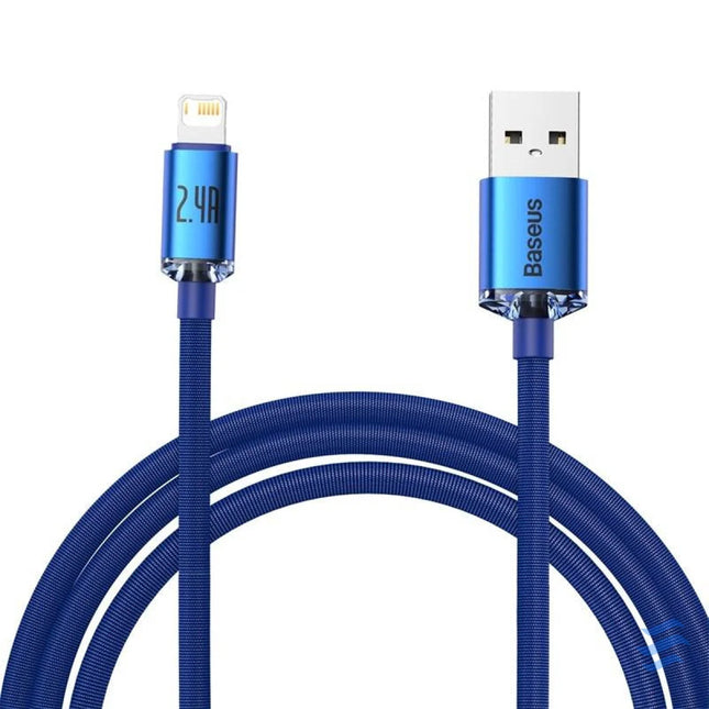 Baseus Crystal Shine cable USB to Lightning 2.4A 2m (blue) USB to Lightning