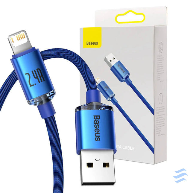 Baseus Crystal Shine cable USB to Lightning 2.4A 2m (blue) USB to Lightning