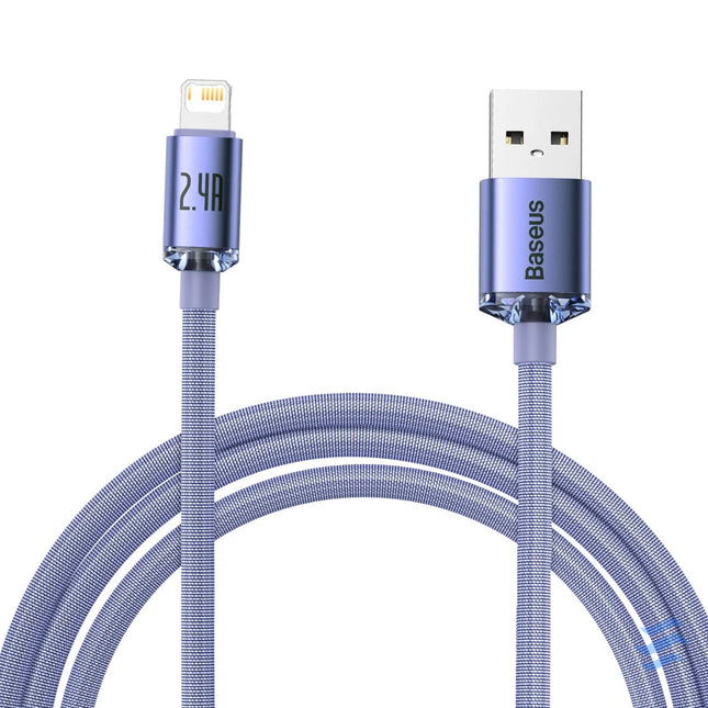 Baseus Crystal Shine cable USB to Lightning 2.4A 2m (purple) USB to Lightning