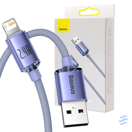 Baseus Crystal Shine cable USB to Lightning 2.4A 2m (purple) USB to Lightning
