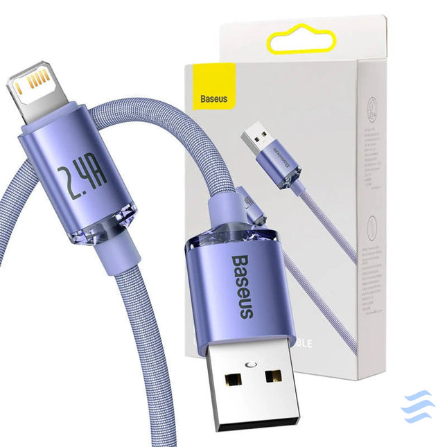Baseus Crystal Shine cable USB to Lightning 2.4A 2m (purple) USB to Lightning