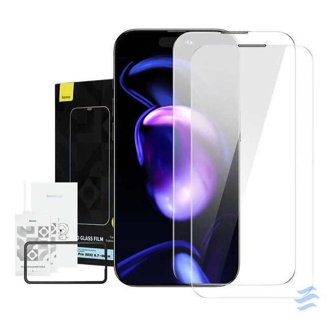 Baseus Crystal Tempered Glass Dust proof 0.3mm for iPhone 14 Pro Max (2pcs) For smartphones