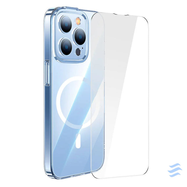 Baseus Crystal Transparent Magnetic Case and Tempered Glass set for iPhone 14 Pro Max For smartphones