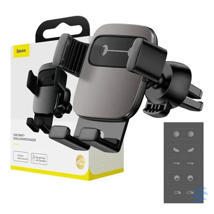 Baseus Cube Gravitational car holder on ventilation grid (Black) Phone holders