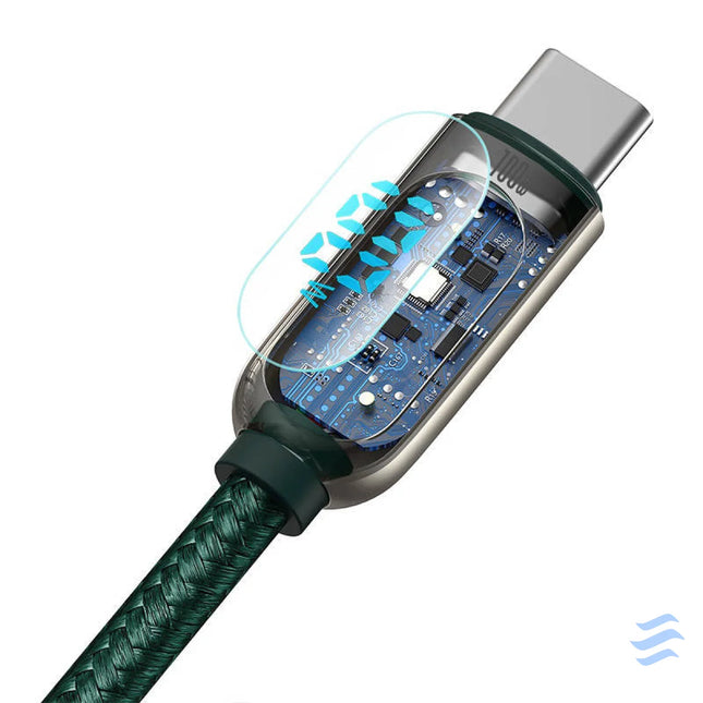 Baseus Display Cable USB C to USB C 100W 1m (green) USB C to USB C