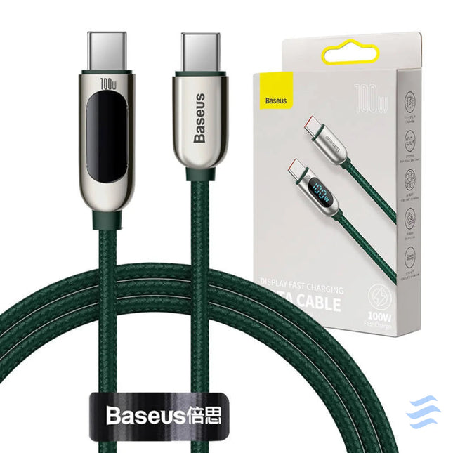 Baseus Display Cable USB C to USB C 100W 1m (green) USB C to USB C