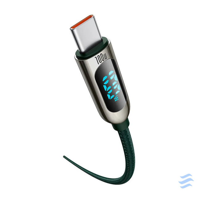 Baseus Display Cable USB C to USB C 100W 1m (green) USB C to USB C