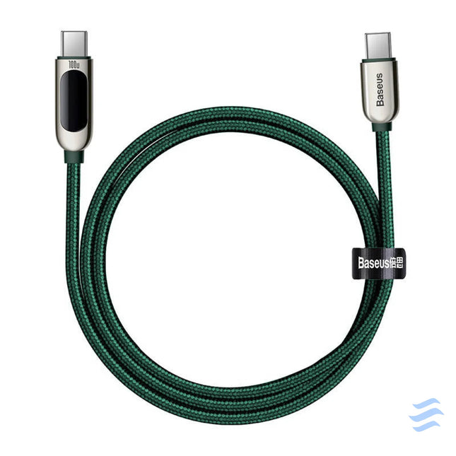 Baseus Display Cable USB C to USB C 100W 1m (green) USB C to USB C