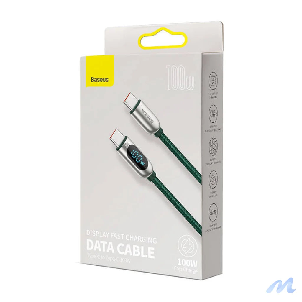 Baseus Display Cable USB-C to USB-C 100W 1m (green)