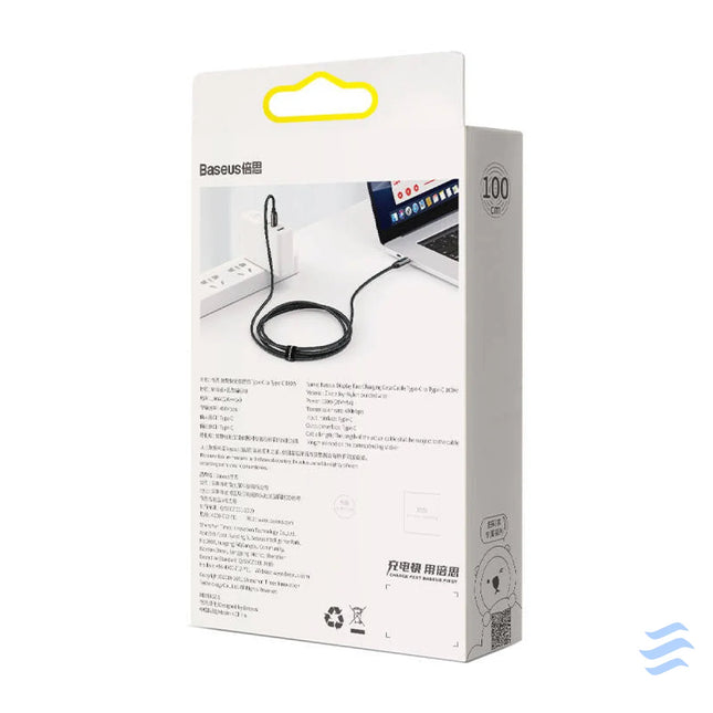 Baseus Display Cable USB C to Type C 100W 1m (black) USB C to USB C