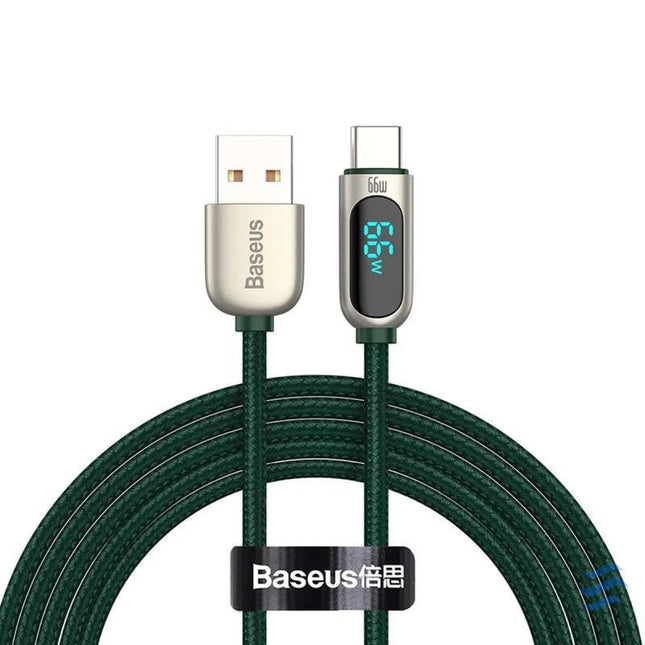 Baseus Display Cable USB to Type C 66W 2m (green) USB to USB C