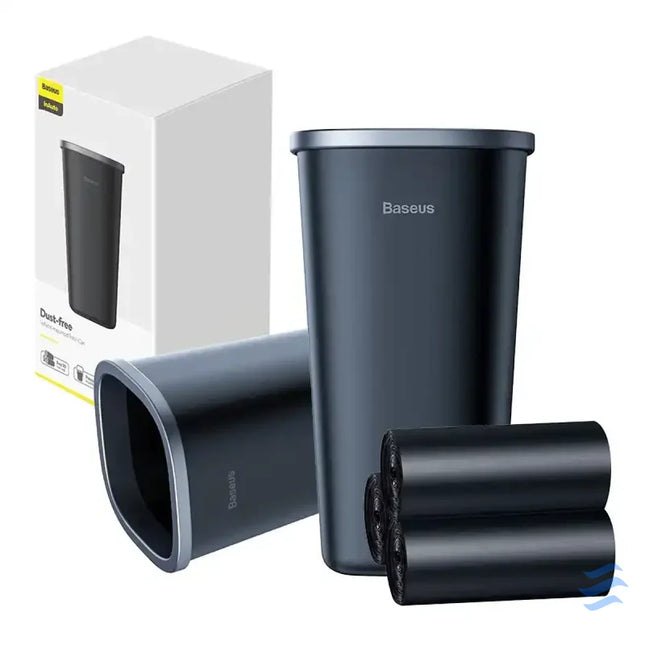 Baseus Dust free Vehicle mounted Trash Can（Trash Bag 3 roll/90）Black Storage