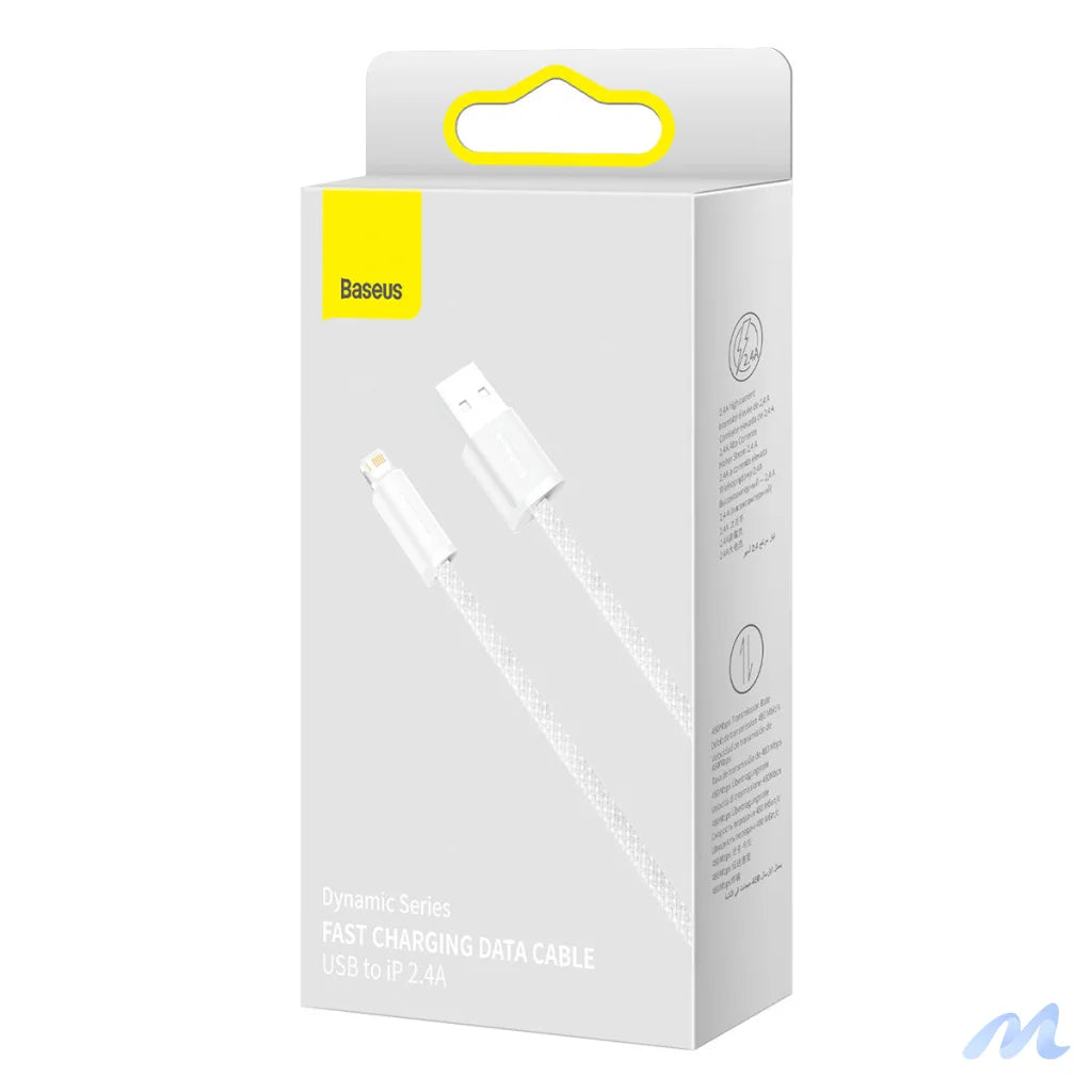 Baseus Dynamic cable USB to Lightning, 2.4A, 1m (White)