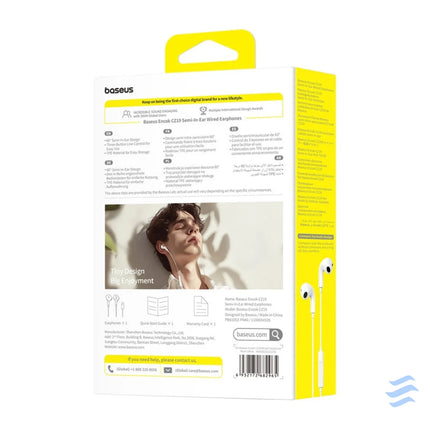 Baseus Encok CZ19 Wired In Ear Headphones White Wired