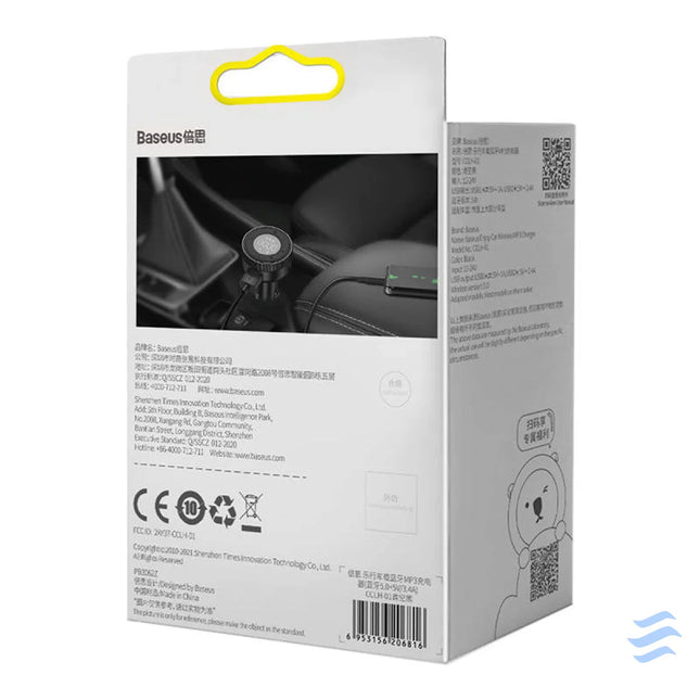 Baseus Enjoy Car Wireless MP3 Charger Bluetooth 5.0 microSD AUX (black) Car transmitters