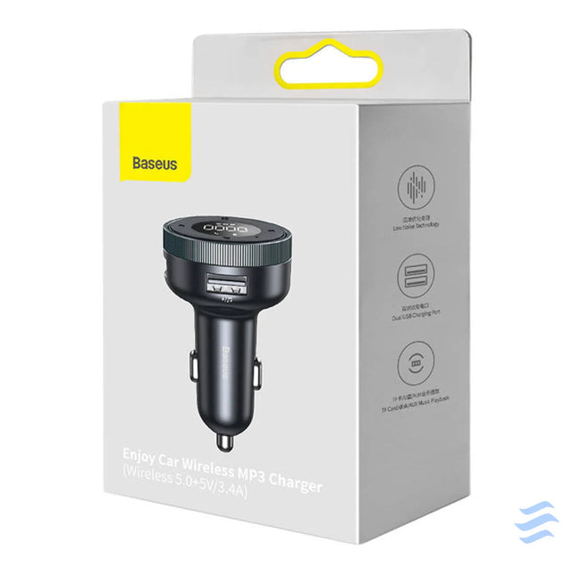 Baseus Enjoy Car Wireless MP3 Charger Bluetooth 5.0 microSD AUX (black) Car transmitters