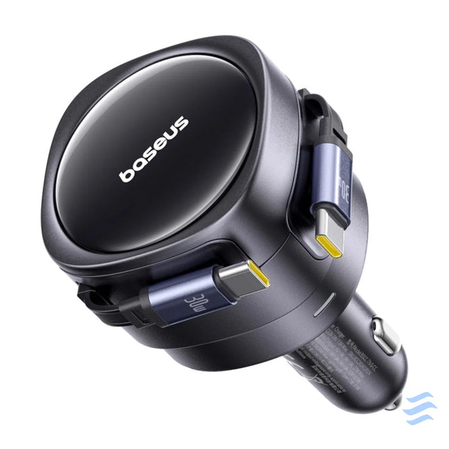 Baseus Enjoyment Max car charger with USB C + USB C cables 60W Black Car chargers