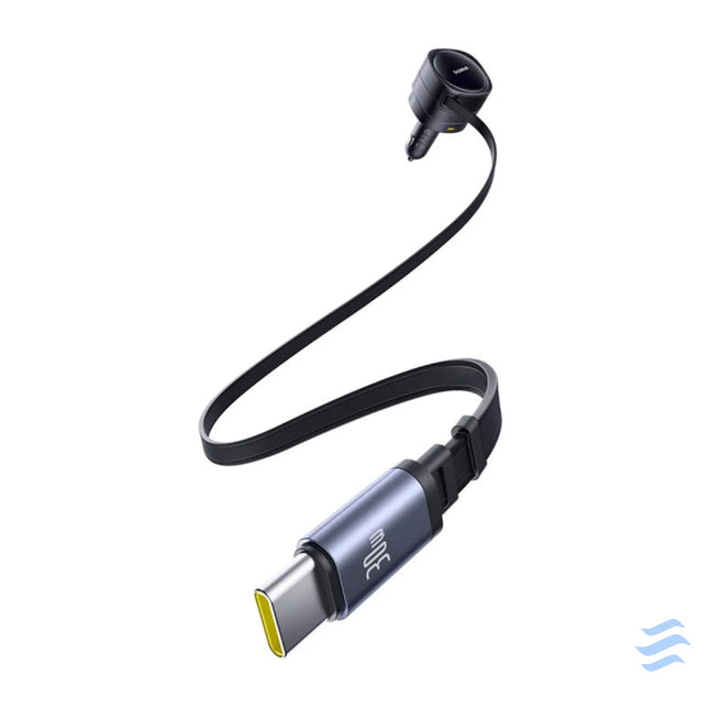 Baseus Enjoyment Max car charger with USB C + USB C cables and USB A + USB C ports 90W Black Car chargers
