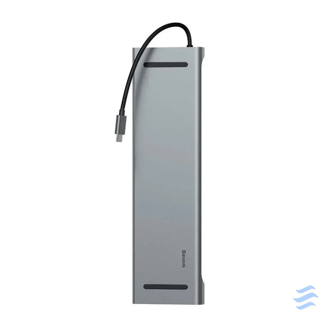 Baseus Enjoyment Series Multi functional Type C intelligent HD HUB（PD/HD4K*2/VGA/RJ45/SD/TF/USB*3/Audio*1/Stand)Dark