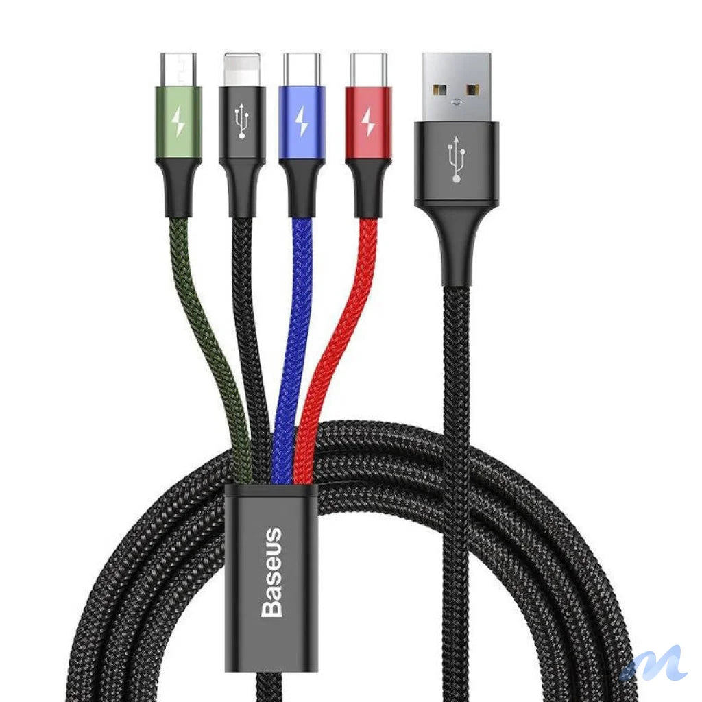 Baseus Fast USB Cable 4in1 2xUSB-C / Lightning / Micro 3,5A 1,2m - Black