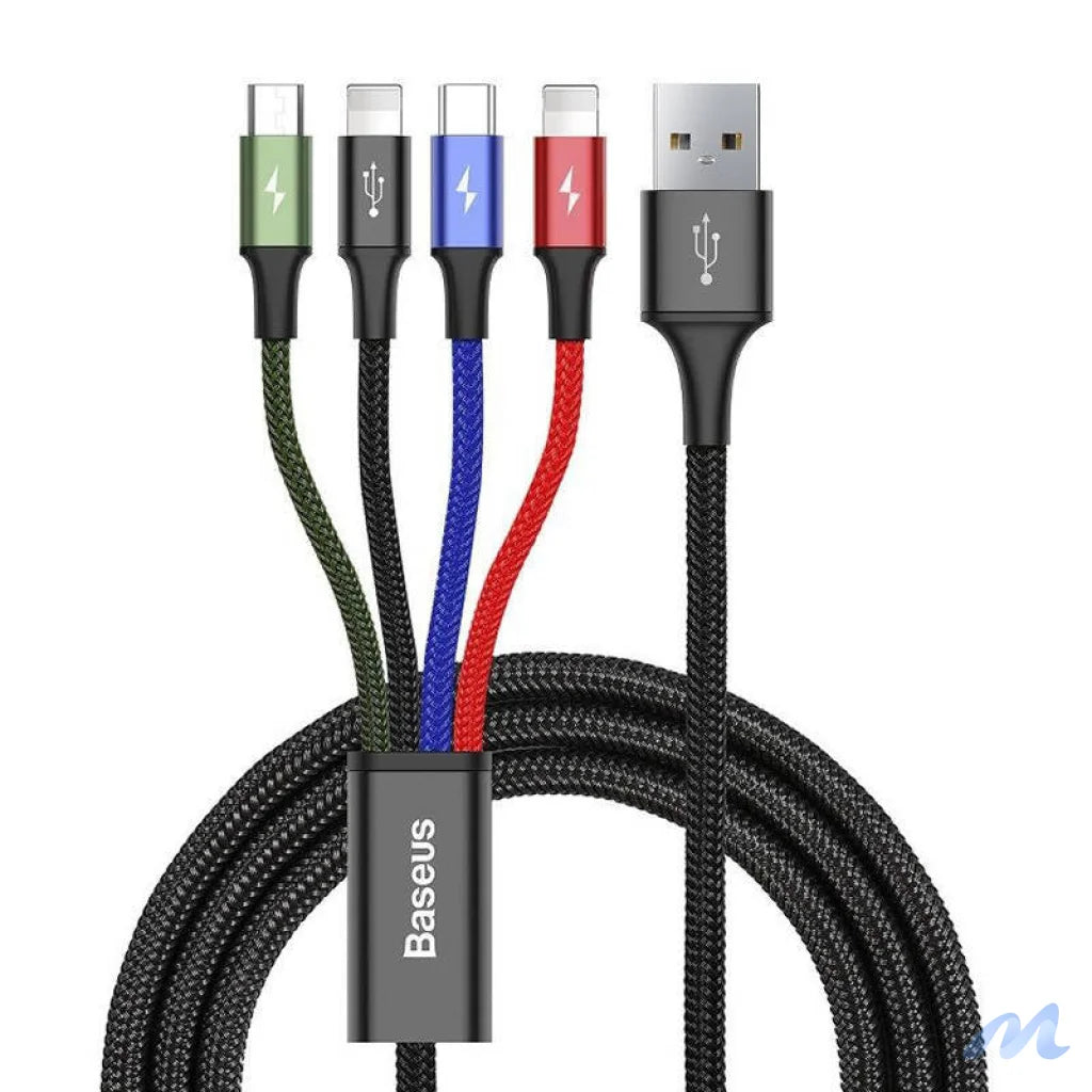 Baseus Fast USB cable 4in1 USB-C / 2x Lightning / Micro 3,5A 1,2m - black