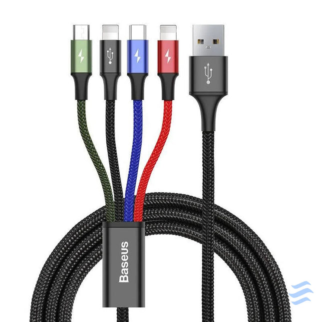 Baseus Fast USB cable 4in1 USB C / 2x Lightning / Micro 3,5A 1,2m black Combo Cables