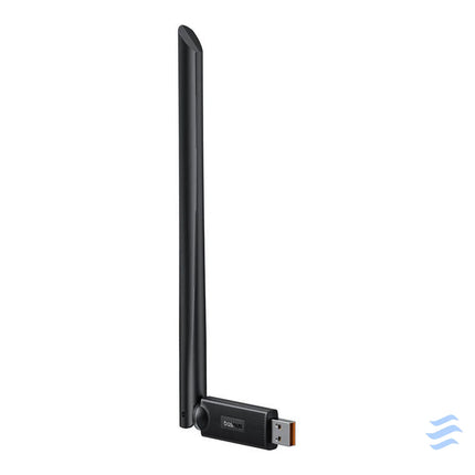 Baseus FastJoy adapter Wi Fi with antenna 150Mbps (black) Adapters connectors and converters
