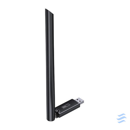 Baseus FastJoy adapter Wi Fi with antenna 150Mbps (black) Adapters connectors and converters