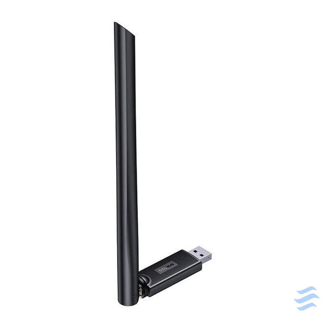 Baseus FastJoy adapter Wi Fi with antenna 150Mbps (black) Adapters connectors and converters
