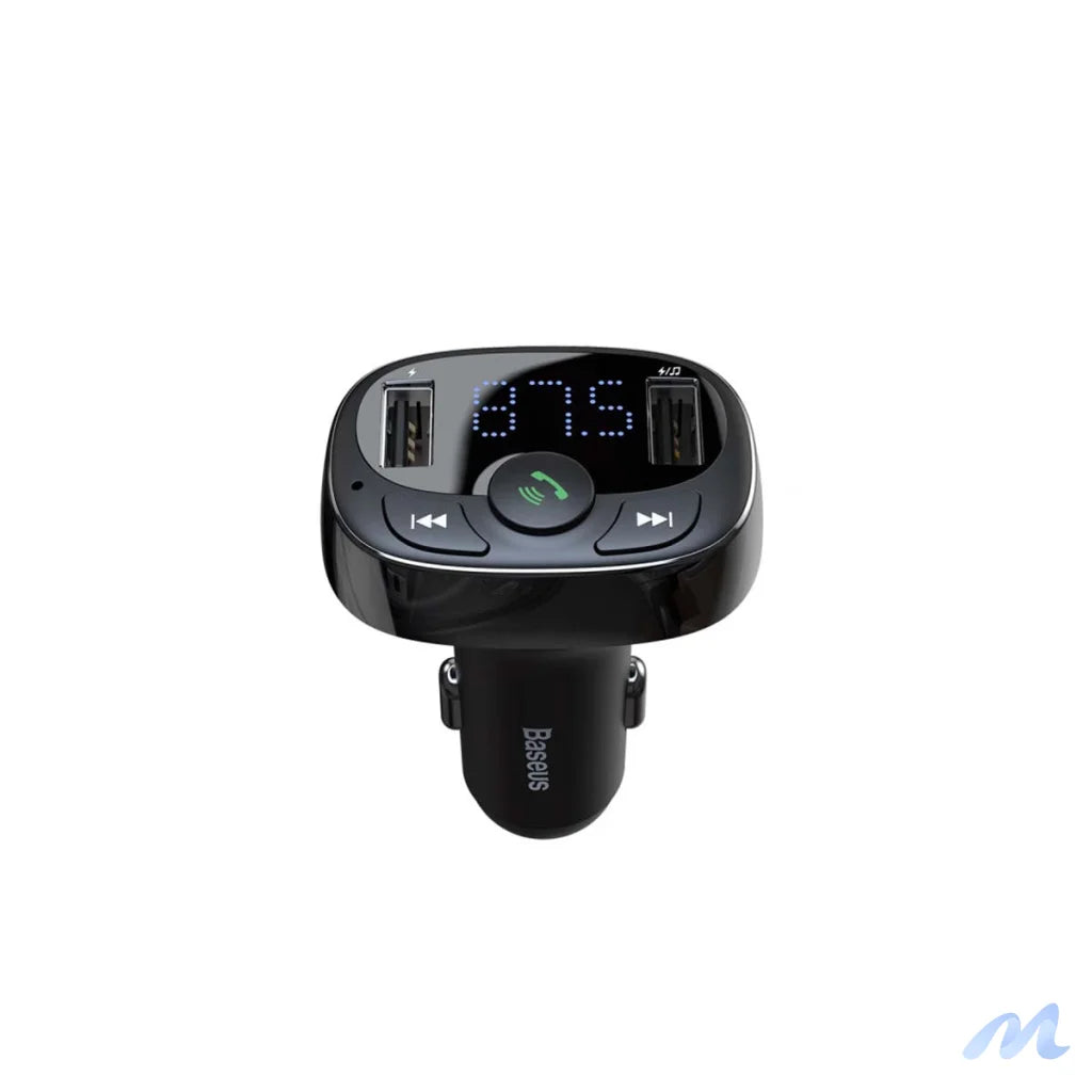 Baseus FM Transmitter T typed Bluetooth 2xUSB microSD (Black)