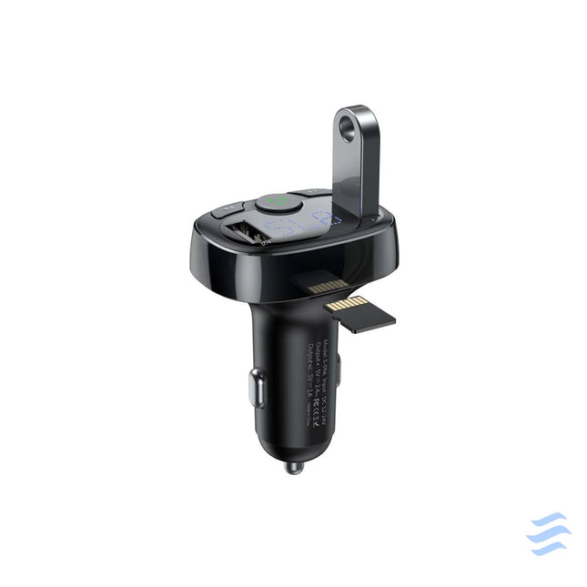 Baseus FM Transmitter T typed Bluetooth 2xUSB microSD (Black) Car transmitters