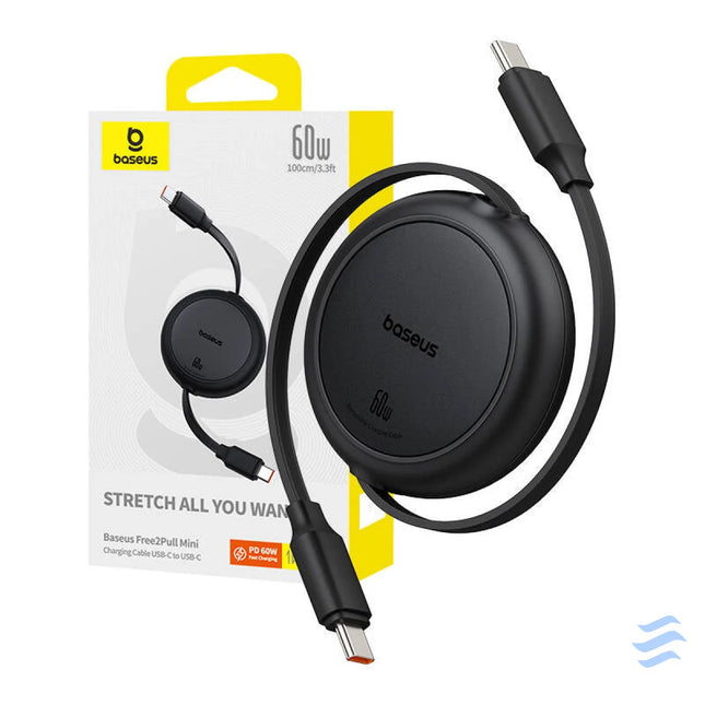 Baseus Free2Pull Mini USB C to USB C USB cable 60W 1 (black) USB C to USB C