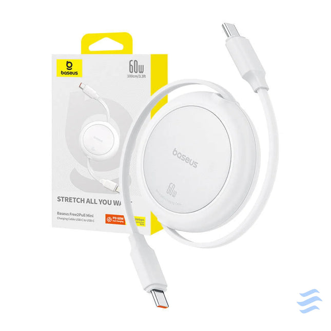 Baseus Free2Pull Mini USB C to USB C USB cable 60W 1 (white) USB C to USB C