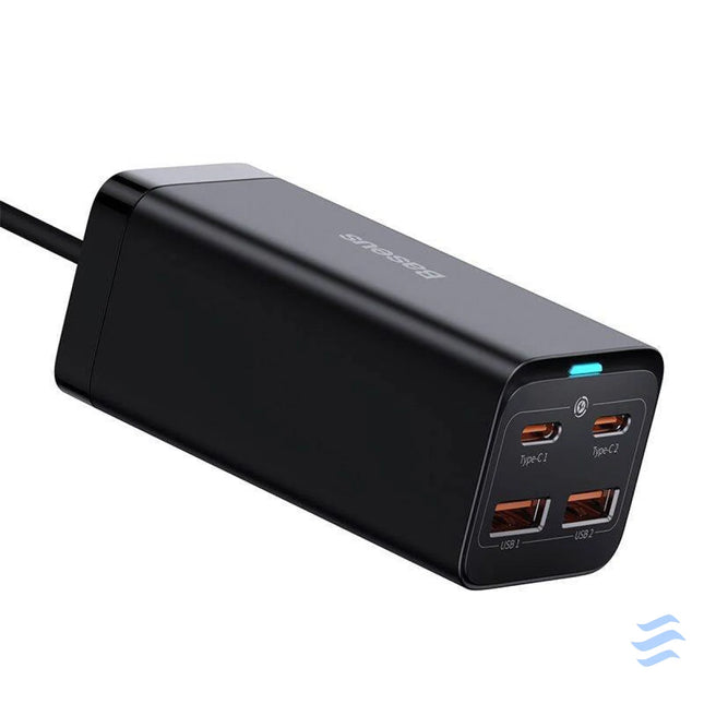 Baseus GaN3 Pro wall charger 2xUSB C + 2xUSB 100W (black) mains chargers