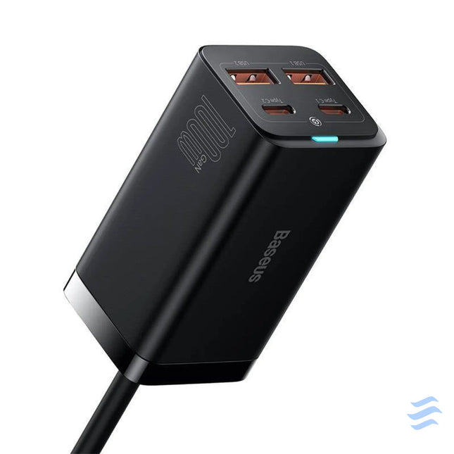 Baseus GaN3 Pro wall charger 2xUSB C + 2xUSB 100W (black) mains chargers