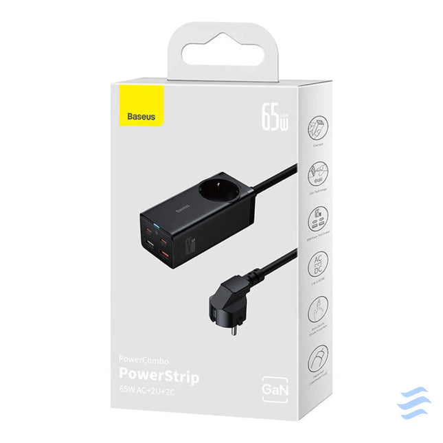 Baseus GaN3 Pro wall charger / powerstrip 2xUSB + 2xUSB C + AC 65W For tablets