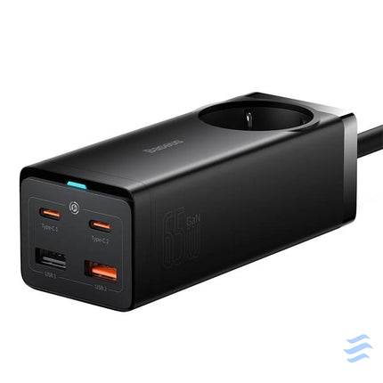 Baseus GaN3 Pro wall charger / powerstrip 2xUSB + 2xUSB C + AC 65W For tablets