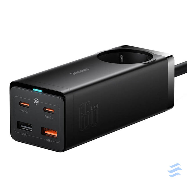 Baseus GaN3 Pro wall charger / powerstrip 2xUSB + 2xUSB C + AC 65W For tablets