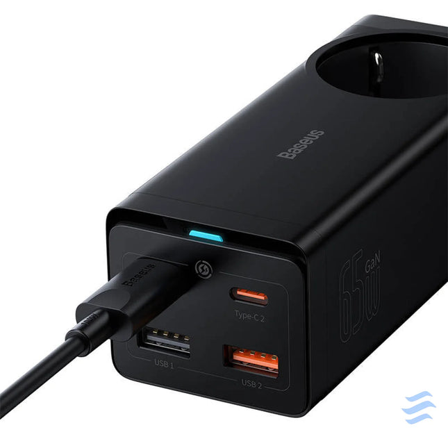 Baseus GaN3 Pro wall charger / powerstrip 2xUSB + 2xUSB C + AC 65W For tablets