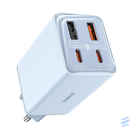 Baseus GAN6 Pro Fast Charger 2xUSB C + 2xUSB 65W (blue) mains chargers