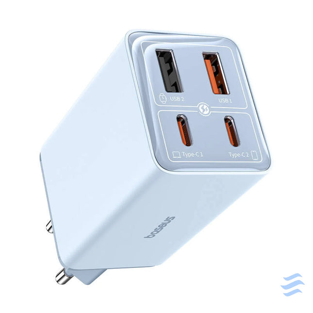 Baseus GAN6 Pro Fast Charger 2xUSB C + 2xUSB 65W (blue) mains chargers