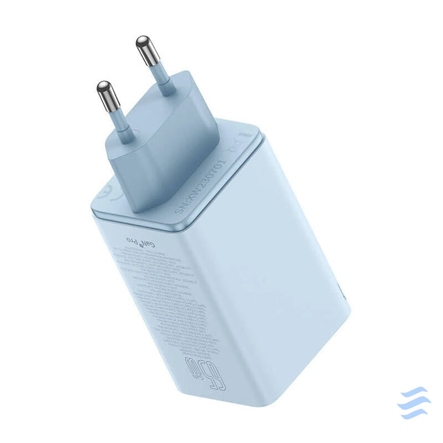 Baseus GAN6 Pro Fast Charger 2xUSB C + 2xUSB 65W (blue) mains chargers