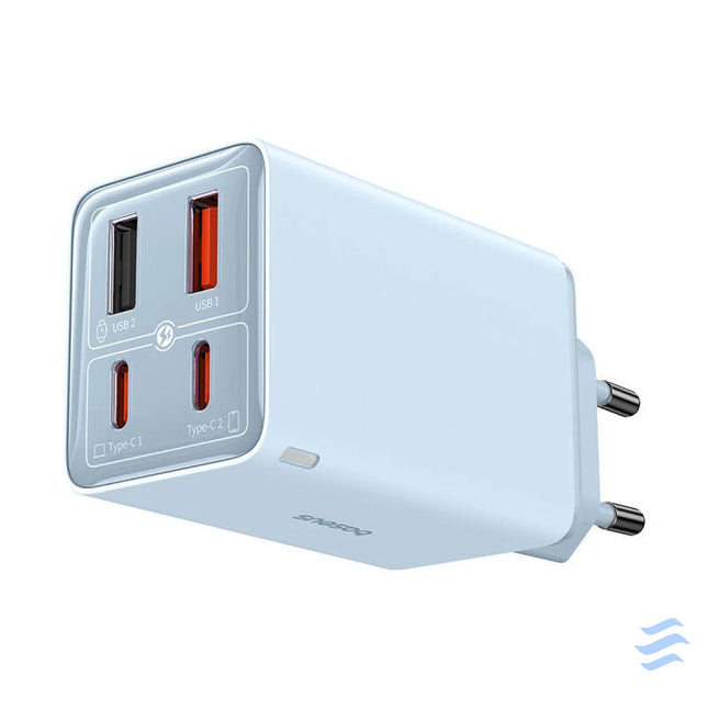 Baseus GAN6 Pro Fast Charger 2xUSB C + 2xUSB 65W (blue) mains chargers