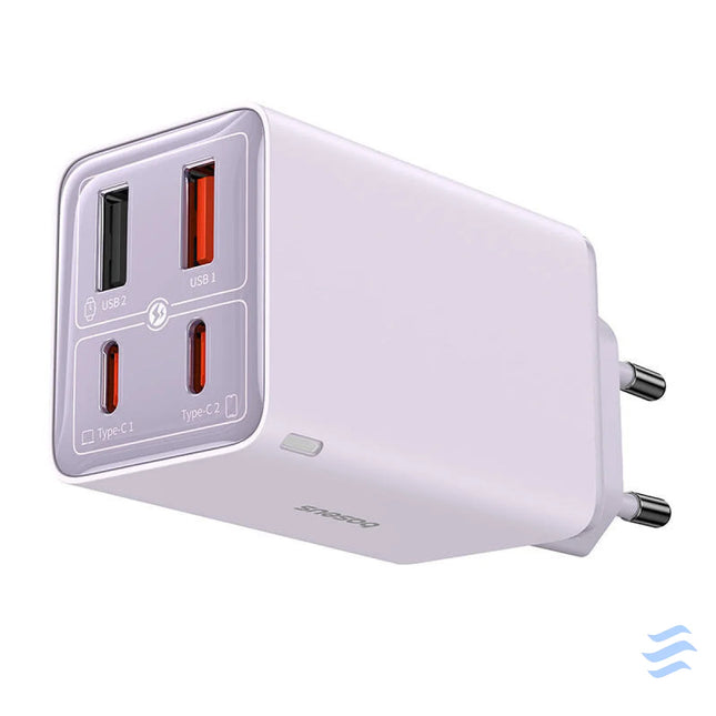 Baseus GAN6 Pro Fast Charger 2xUSB C + 2xUSB 65W (purple) mains chargers