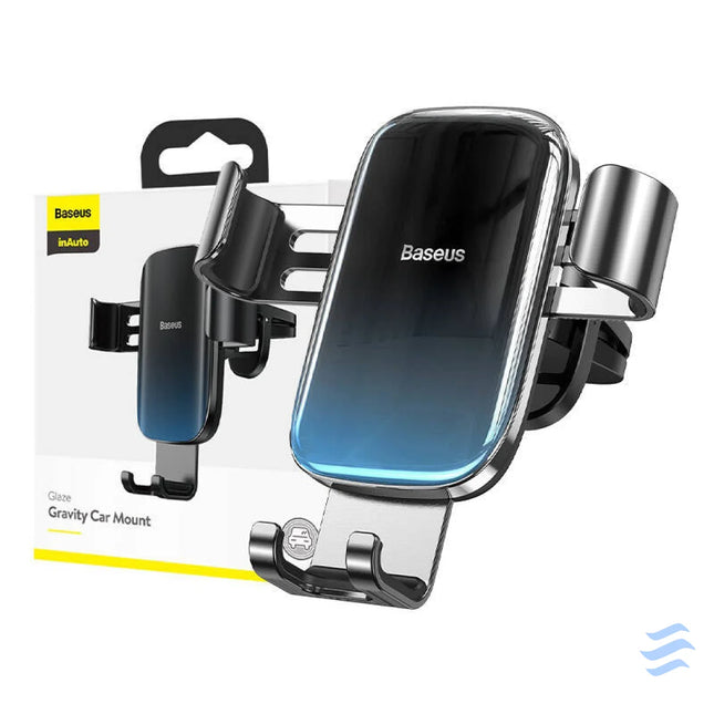 Baseus Glaze gravitational car holder for ventilation grid aluminum (black) Phone holders