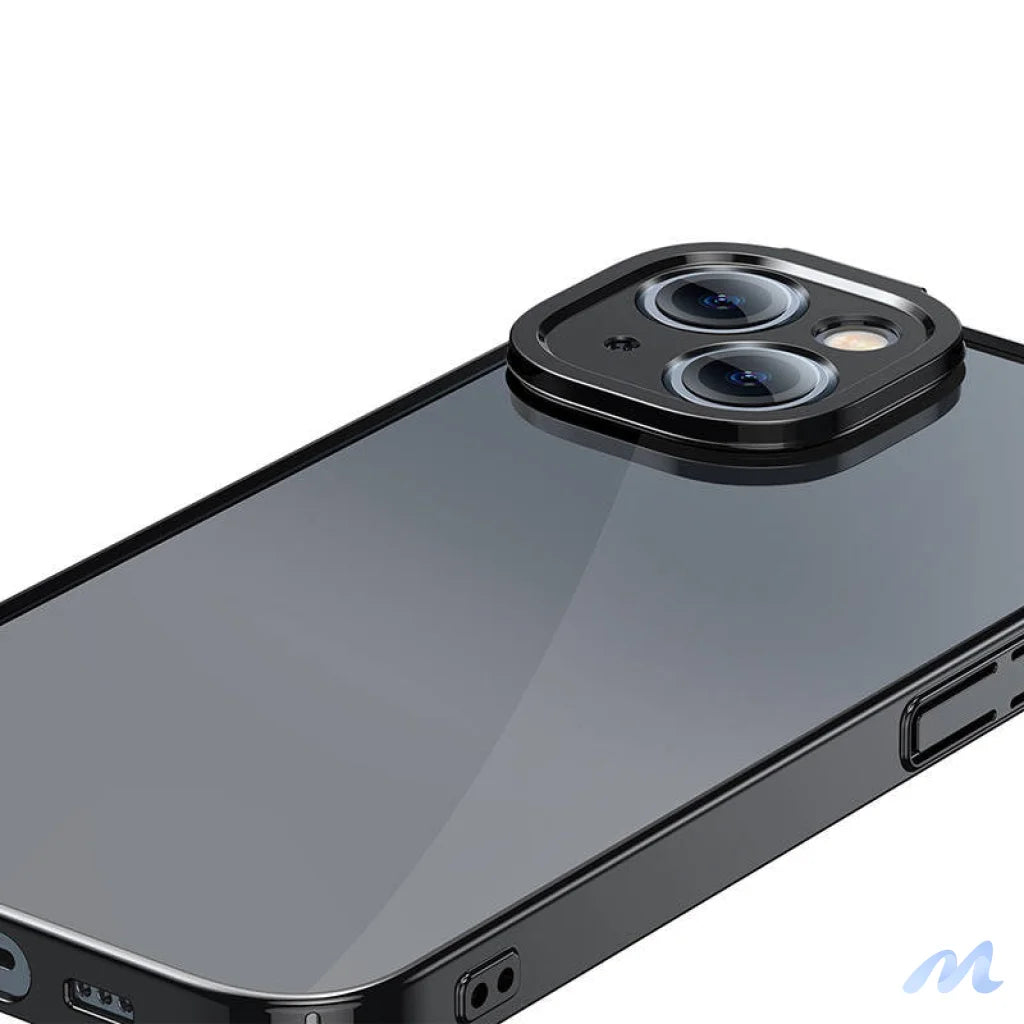 Baseus Glitter Transparent Case and Tempered Glass set for iPhone 14 Plus (black)