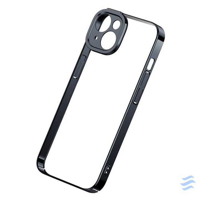 Baseus Glitter Transparent Case and Tempered Glass set for iPhone 14 Plus (black) For smartphones