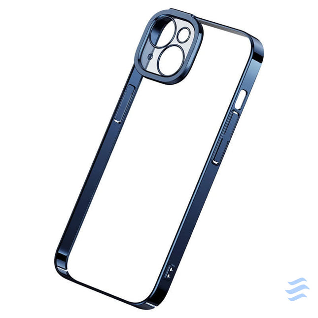 Baseus Glitter Transparent Case and Tempered Glass set for iPhone 14 Plus (blue) For smartphones