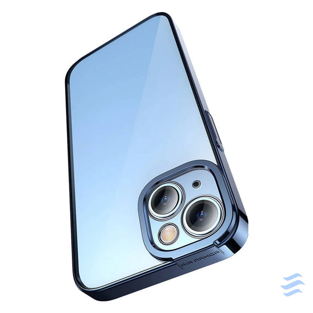 Baseus Glitter Transparent Case and Tempered Glass set for iPhone 14 Plus (blue) For smartphones