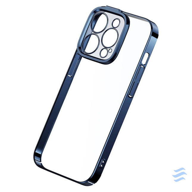 Baseus Glitter Transparent Case and Tempered Glass set for iPhone 14 Pro (blue) For smartphones